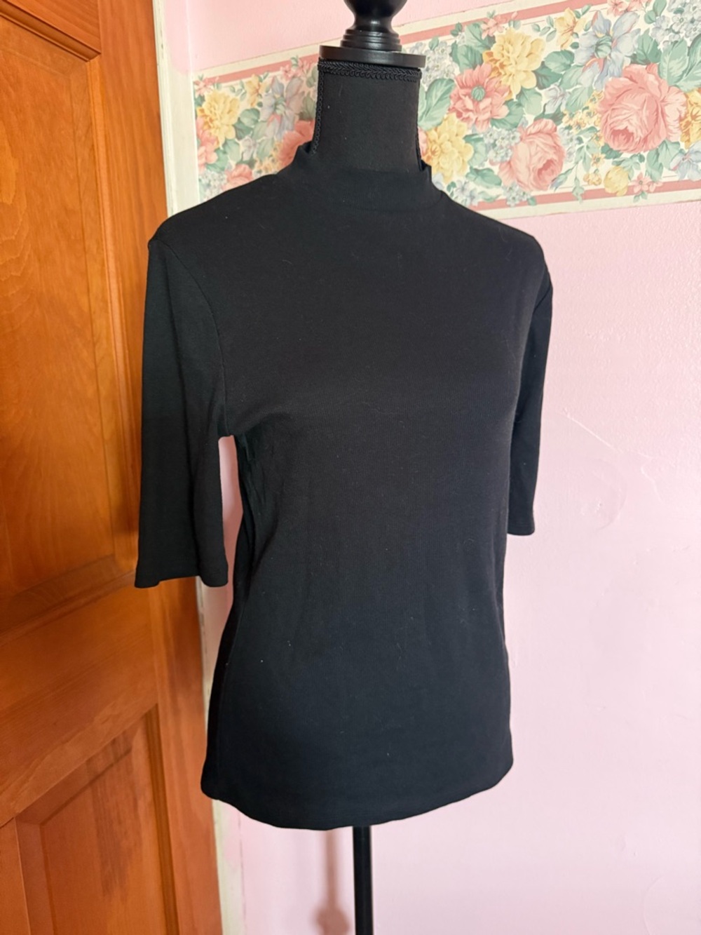 A New Day Mock Neck Ribbed Top
